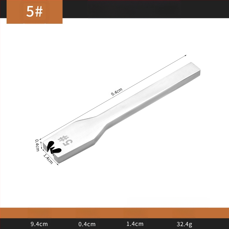 Odos užtrauktuko dantų šalinimo įrankis, plokščia galva, nerūdijantis plienas