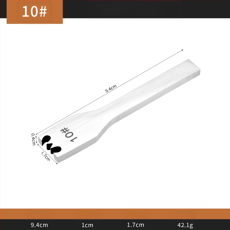 Odos užtrauktuko dantų šalinimo įrankis, plokščia galva, nerūdijantis plienas