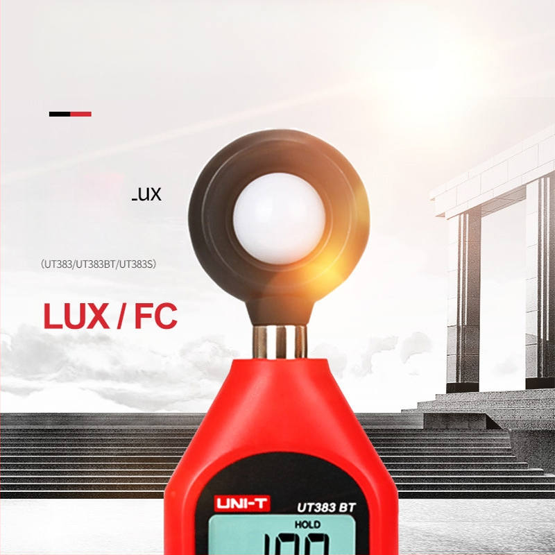 Ψηφιακός Μετρητής Φωτεινότητας UT383 – εύρος 0–199,999 Lux, ανάλυση 1 Lux, ακρίβεια ±(4% rdg+8 dgts)