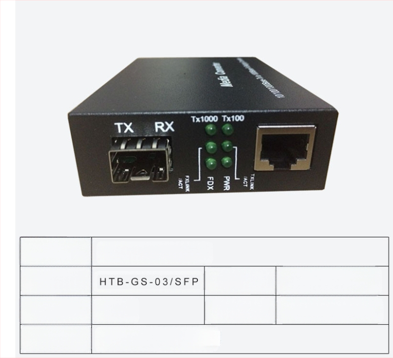 HTB-3100 Фиброоптичен трансивър — 100 Mbps, моно-режимен, едно влакно, GS-03/SFP, 4100