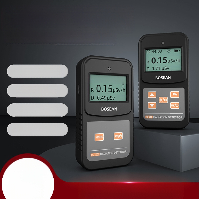 Baoshi`an Μετρητής Geiger – ανιχνευτής ραδιενέργειας, μοντέλα FS-600, FS-1000 και FS-5000; εύρος μέτρησης 0.0 mSv/h έως 10 Sv; ακρίβεια <10% στα 1 mSv/h