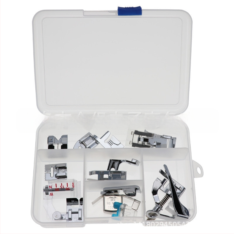 Set stopica za šivaću mašinu, 11 komada, model 505A, stopica za nevidljivi zatvarač, overlock stopica, za kućnu upotrebu, YOKOYAMA