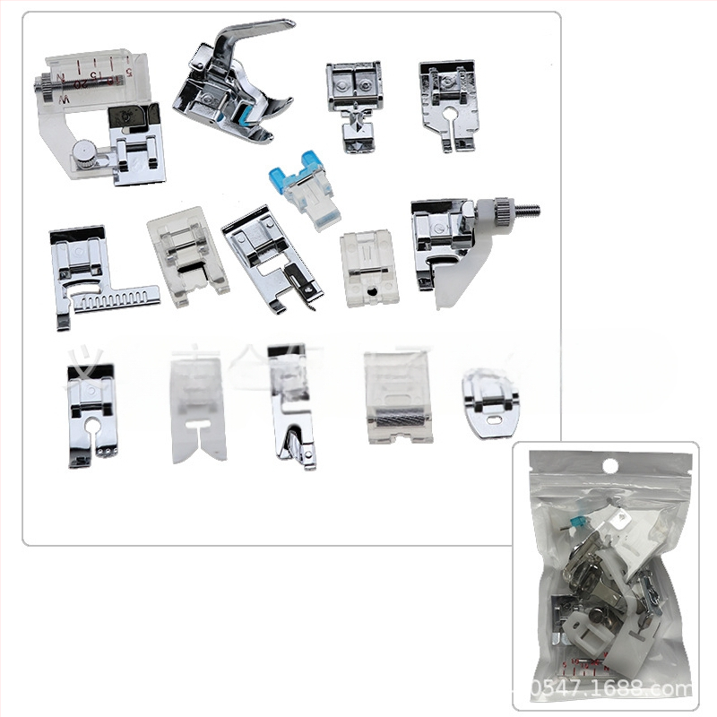 Set stopica za šivaću mašinu, 11 komada, model 505A, stopica za nevidljivi zatvarač, overlock stopica, za kućnu upotrebu, YOKOYAMA