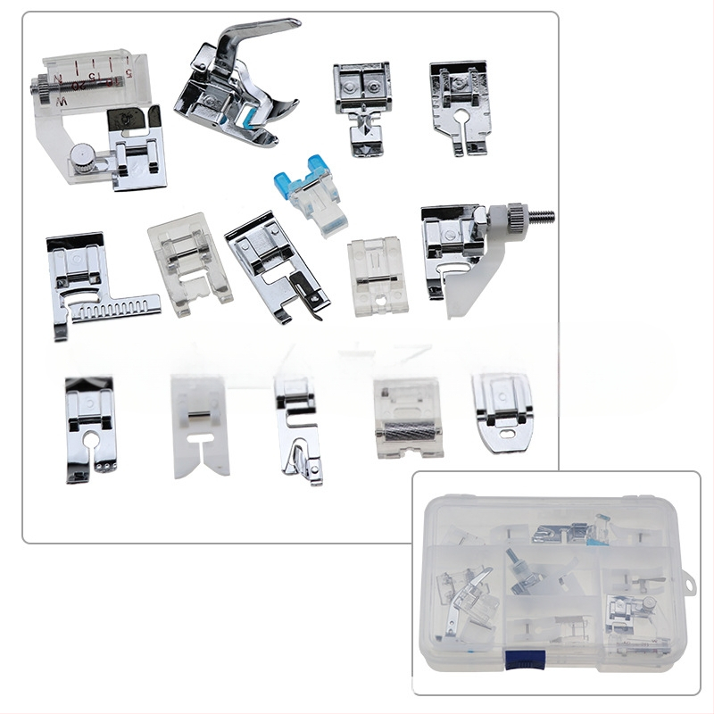 Set stopica za šivaću mašinu, 11 komada, model 505A, stopica za nevidljivi zatvarač, overlock stopica, za kućnu upotrebu, YOKOYAMA