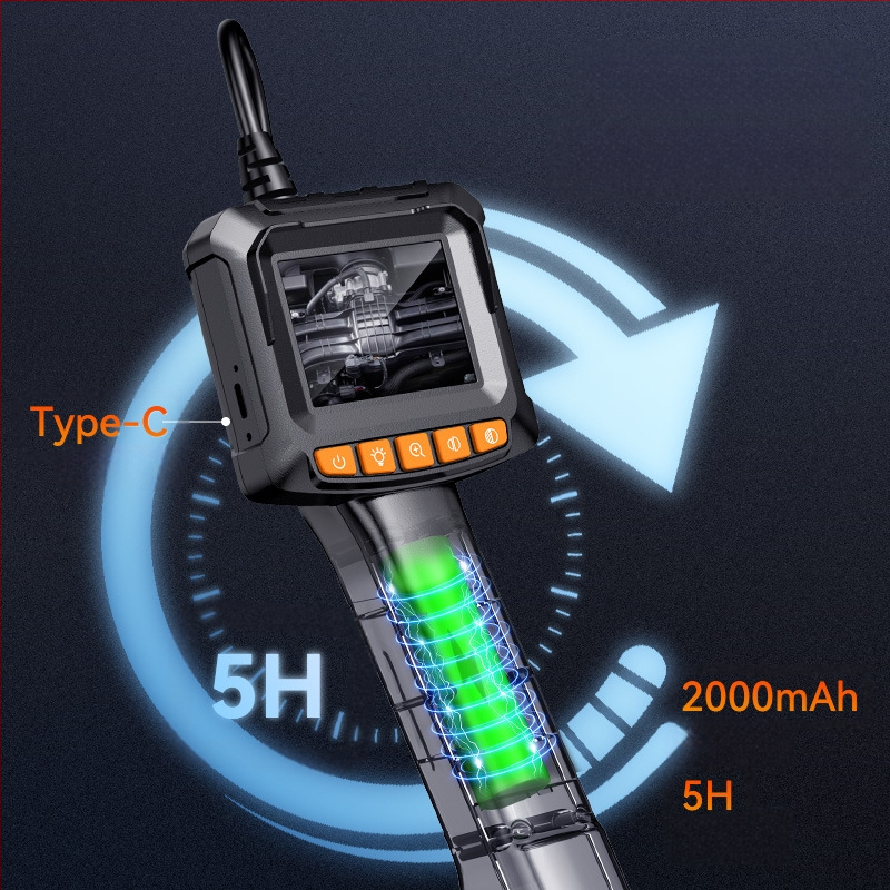 Nešiojamas HD pramoninis endoskopas G20-M, 8,0 mm zondas, IP67, darbo ilgis 1 m/5 m/10 m, LED apšvietimas