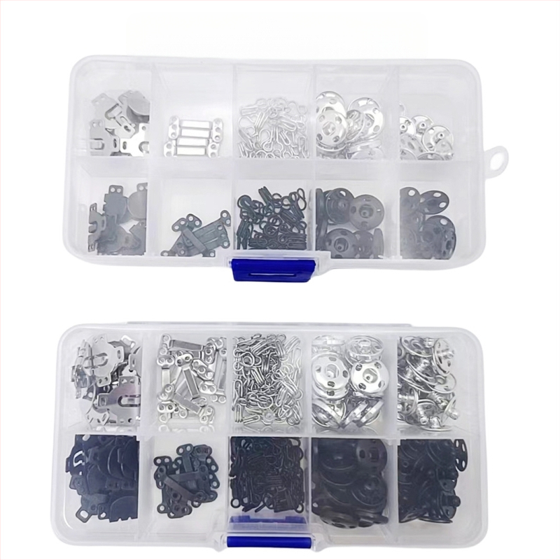 PHIA HARDWARE Metaliniai užsegimai drabužiams, remonto rinkinys 100 vnt., rankomis siūtas; tinka džinsams, drabužiams ir aksesuarams