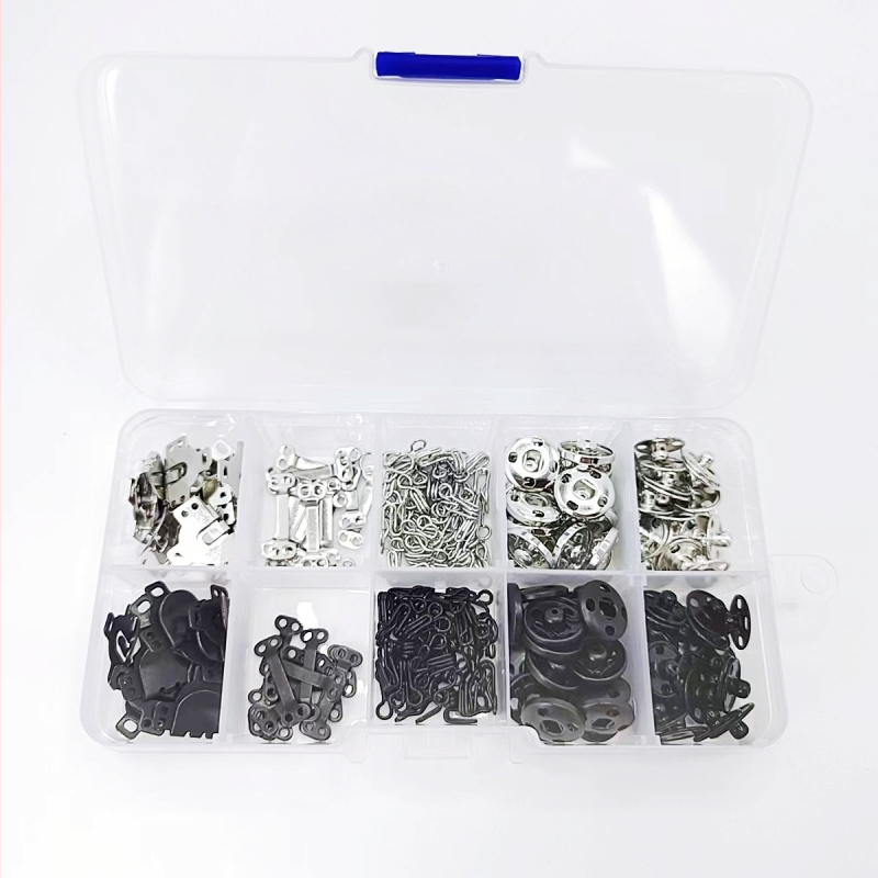 PHIA HARDWARE Metaliniai užsegimai drabužiams, remonto rinkinys 100 vnt., rankomis siūtas; tinka džinsams, drabužiams ir aksesuarams