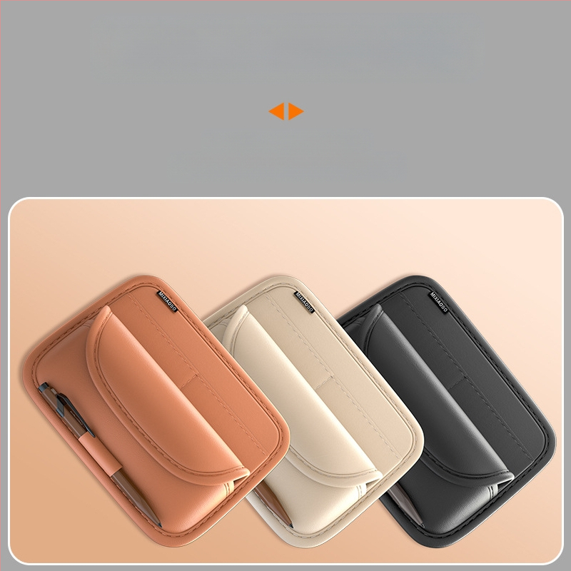 Οργανωτής αποθήκευσης για την ηλιοπροστασία αυτοκινήτου με θήκη γυαλιών και καρτών – PU δέρμα, καθολική εφαρμογή, 3–5 έτη ζωής