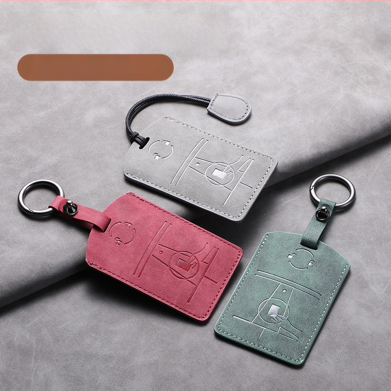 Tesla võtmekaardikaas — lambanahk — lihtne stiil