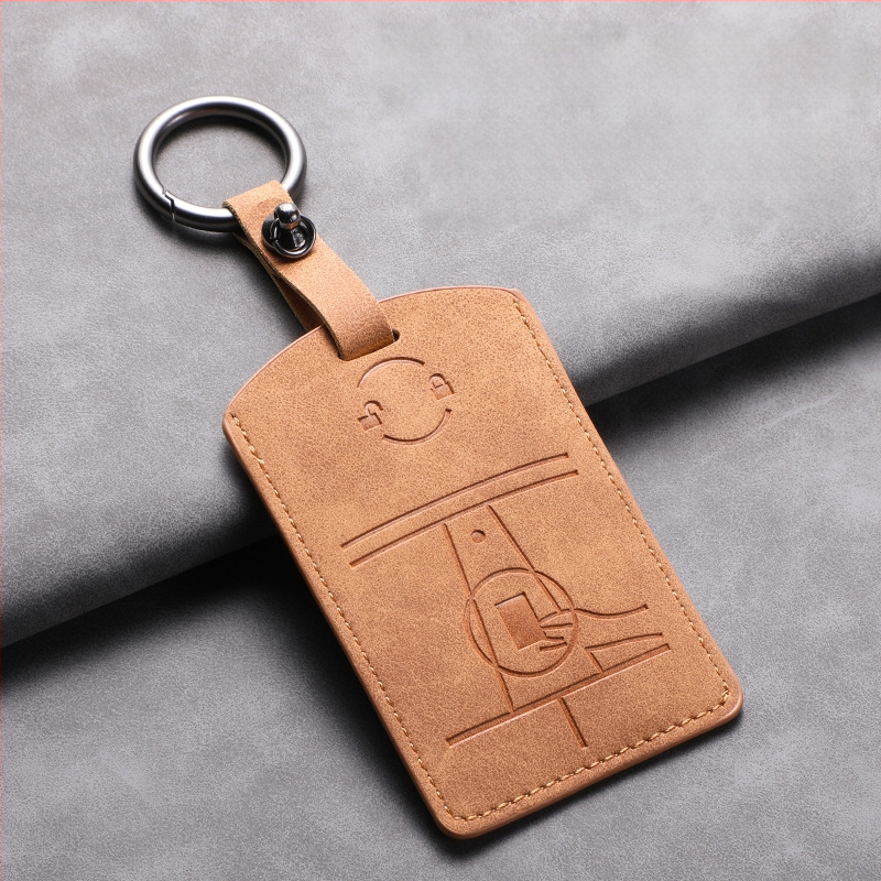 Tesla võtmekaardikaas — lambanahk — lihtne stiil