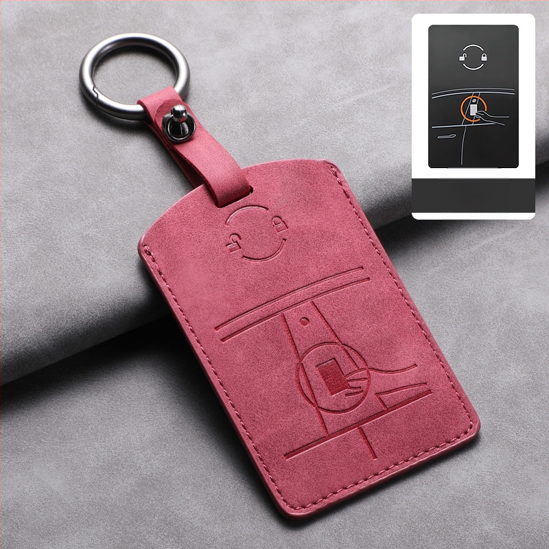 Tesla võtmekaardikaas — lambanahk — lihtne stiil