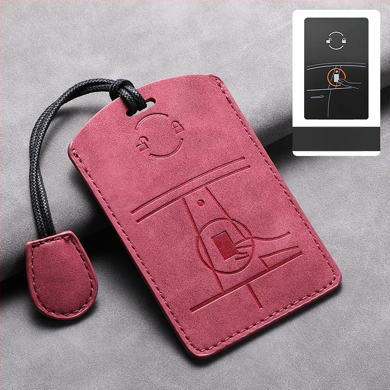 Tesla võtmekaardikaas — lambanahk — lihtne stiil