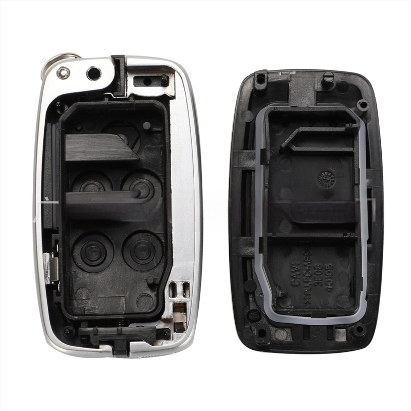 Land Rover 5 mygtukų raktų korpusas keitimas Range Rover Sport, Velar, Evoque, Discovery 4 modeliams; raktų ašmenys iš vario + plastiko; korpusas iš plastiko; svoris 68 g