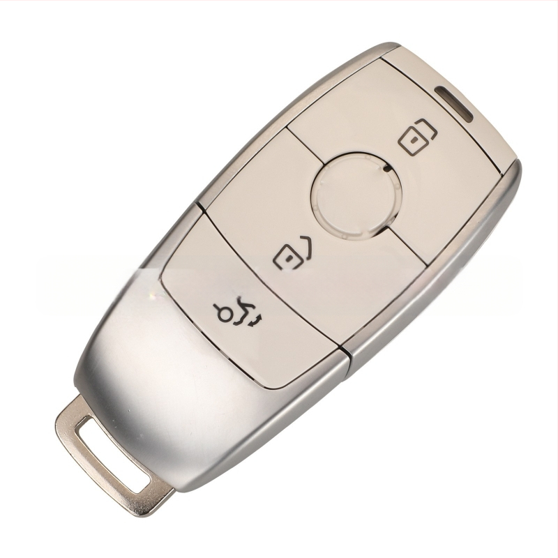 Mercedes-Benz E300L/S320 raktų nuotolinio dangtelis (3 mygtukai) iš plastiko; raktų ašmenų medžiaga: varis + plastikas; svoris 47 g