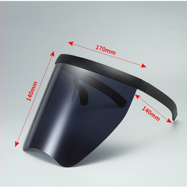 Veido šydas iš PC medžiagos, 2 mm lęšio storis, aukštas skaidrumas, modelis 112 PET kaukė, atitinka GB14866