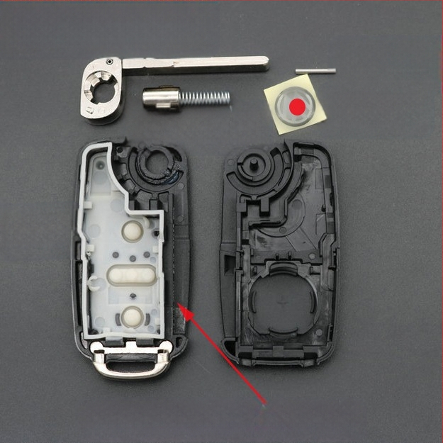 Sulankstomas nuotolinio rakto korpusas VW: Passat, Golf, Lavida, Bora, Sagitar, Polo — modelis 202AD753AB; medžiaga: sulankstomas korpusas; svoris: 0.01