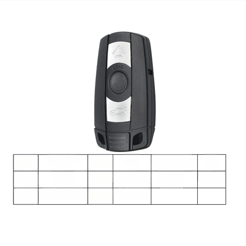 BMW CAS3 pusiau išmanios kortelės nuotolinio rakto korpusas 3-ąjai ir 5-ąjai serijai — plastmasinis korpusas, metalo rakto ašmenys, svoris 30 g