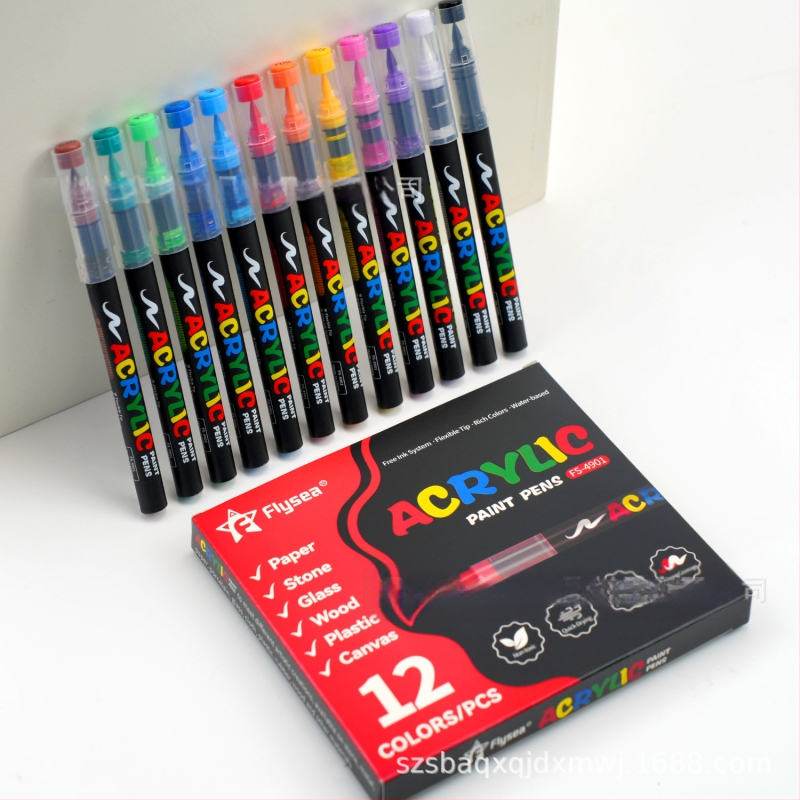 Flysea akrila marķieris, sajaukta krāsa, OEM zīmols, neitrāls dizains