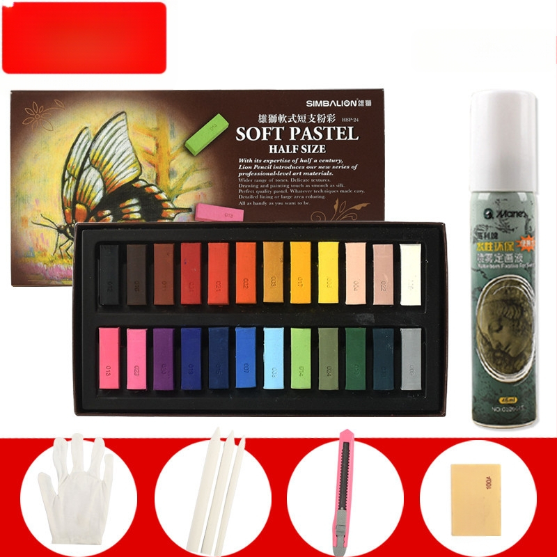 SIMBALION Lion SP-12S minkštos pastelės lazdelės eskizams ir piešiniams, skirtos meno mokiniams