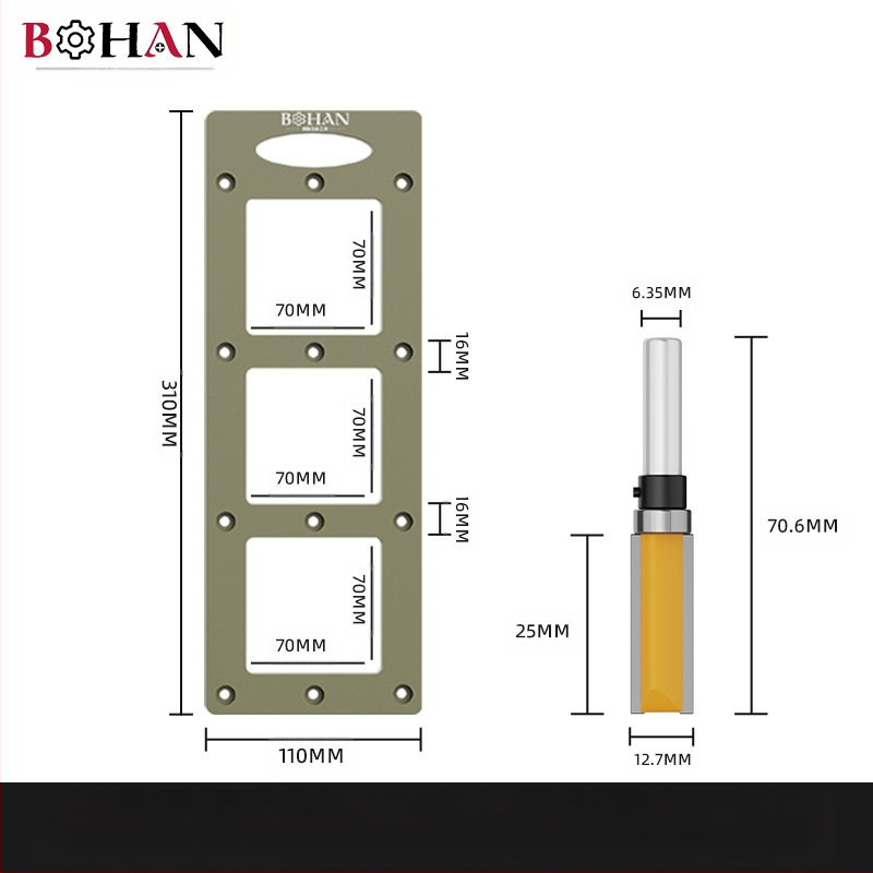 Φρέζα ξύλου Bohan για ξυλουργικές εφαρμογές – διάνοιξη οπών σε κουτιά τύπου 86, εργαλείο εγκοπής και αυλάκωσης για ντουλάπες