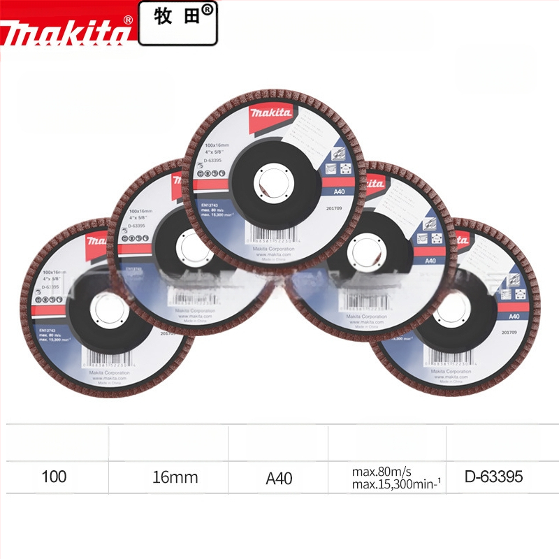 Makita 100 мм абразивен платнен диск за ъглошлайф – полиране, макс. скорост 80, твърдост A