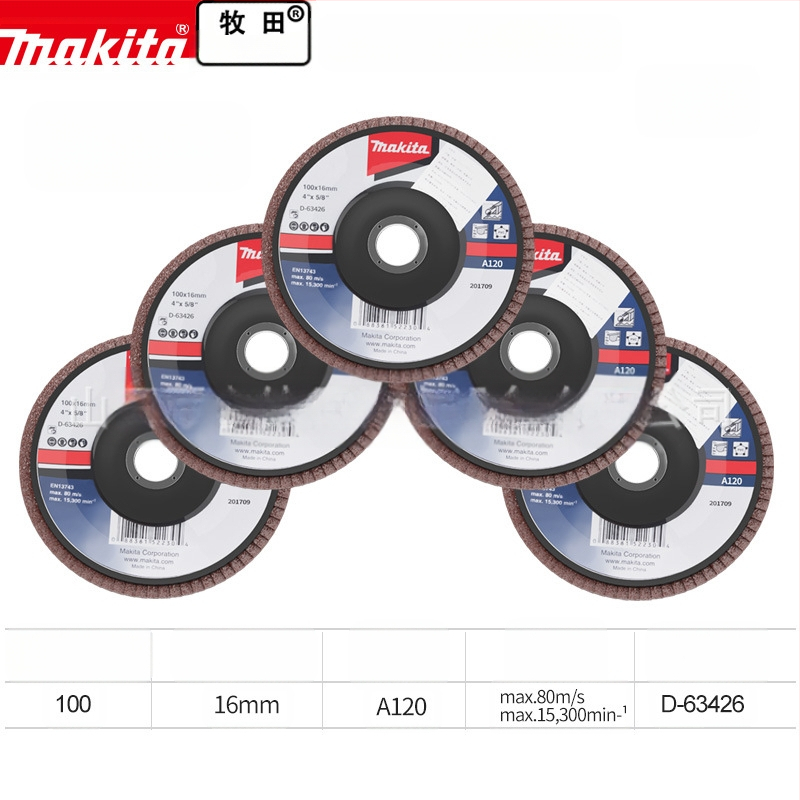 Makita 100 мм абразивен платнен диск за ъглошлайф – полиране, макс. скорост 80, твърдост A