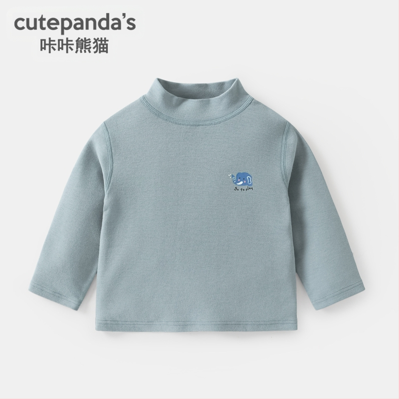 Детска тениска с дълги ръкави и кръгла яка, памучна смес 95% памук, антибактериална, анимационен принт, зимно облекло за деца на 1–3 години