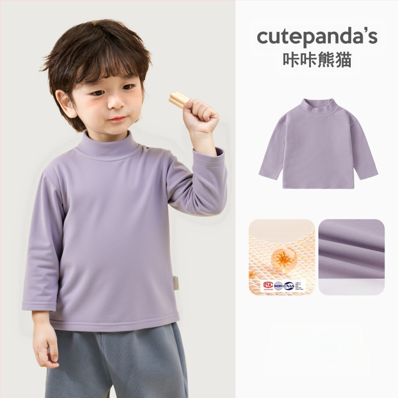 Детска тениска с дълги ръкави и кръгла яка, памучна смес 95% памук, антибактериална, анимационен принт, зимно облекло за деца на 1–3 години