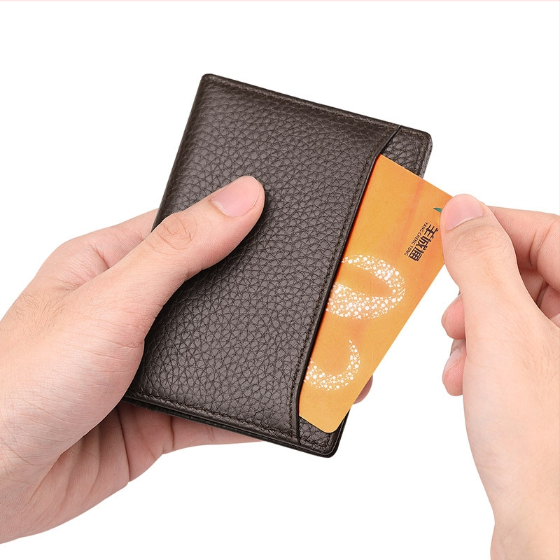 Meeste ultraõhuke nahast kaartide hoidik ID-kaardi ja juhiloa jaoks — linnaline minimalistlik stiil, bränd WILLIAMPOLO