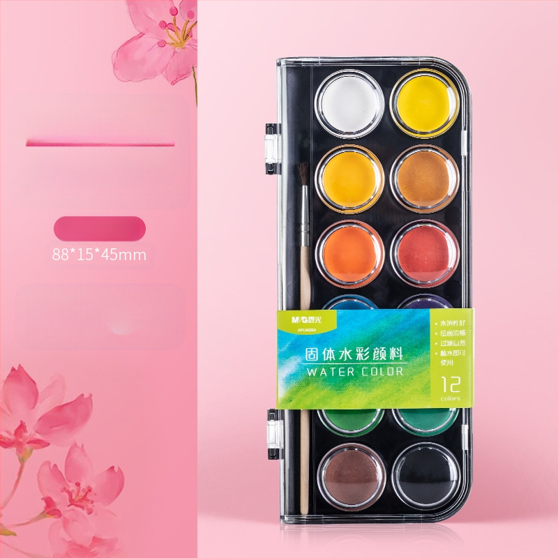 Morning Light kietojo gouache pigmentų rinkinys tapybai – dėžutėje pakuotas, pagrindinės medžiagos