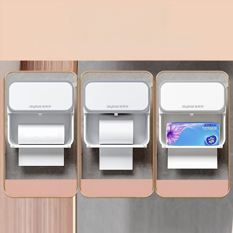 Plastikinė klozeto popieriaus dėžutė, sieninis tvirtinimas, daugiafunkcinis vonios organizatorius plokščioms popierinėms servetėlėms