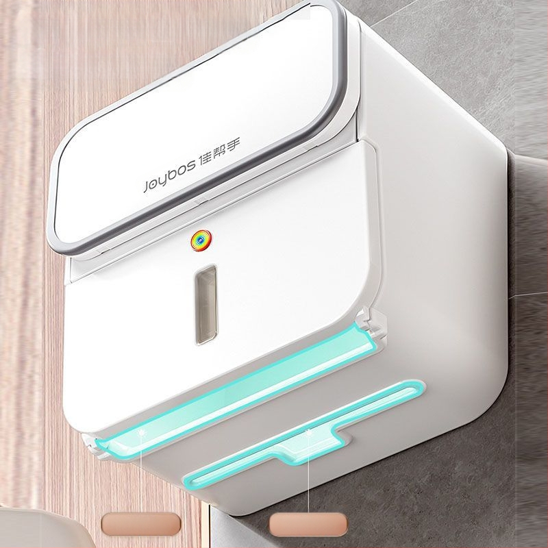 Plastikinė klozeto popieriaus dėžutė, sieninis tvirtinimas, daugiafunkcinis vonios organizatorius plokščioms popierinėms servetėlėms