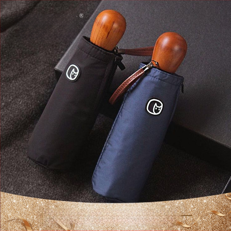 OLYCAT umbrelă pentru soare și ploaie cu 8 brațe, schelet din aliaj, rezistentă la vânt, țesătură fără adeziv (impact), mâner din lemn