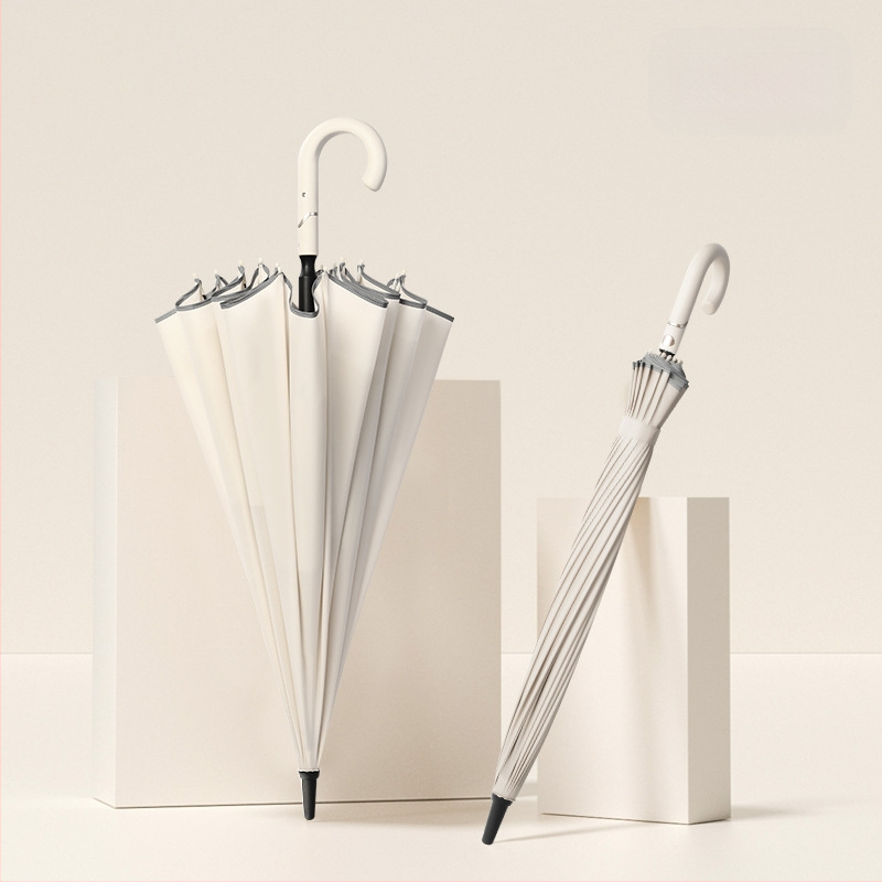 Umbrelă publicitară cu model floral, ramă 16 brațe, mâner lung, deschidere automată, închidere semi-automată, imprimare logo, țesătură 190T