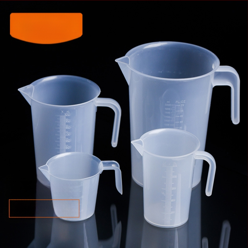 Μετρητικό κύπελλο με καπάκι, ανθεκτικό σε υψηλές θερμοκρασίες, παχύτερο σώμα, διαφανές, με κλίμακα μέτρησης