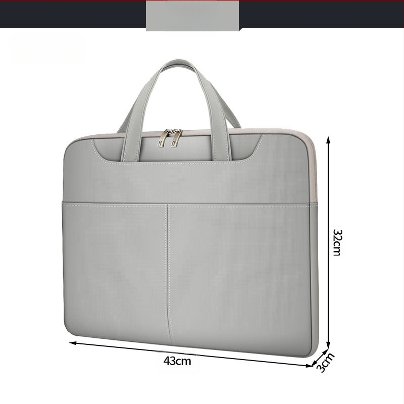 Ľahká taška na notebook z Oxfordu, nepremokavá, ultra ľahká, odolná voči opotrebeniu, podšívka z plyšu, jednofarebný dizajn