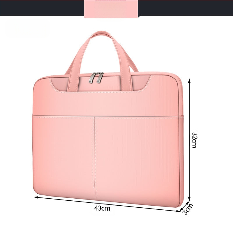 Ľahká taška na notebook z Oxfordu, nepremokavá, ultra ľahká, odolná voči opotrebeniu, podšívka z plyšu, jednofarebný dizajn