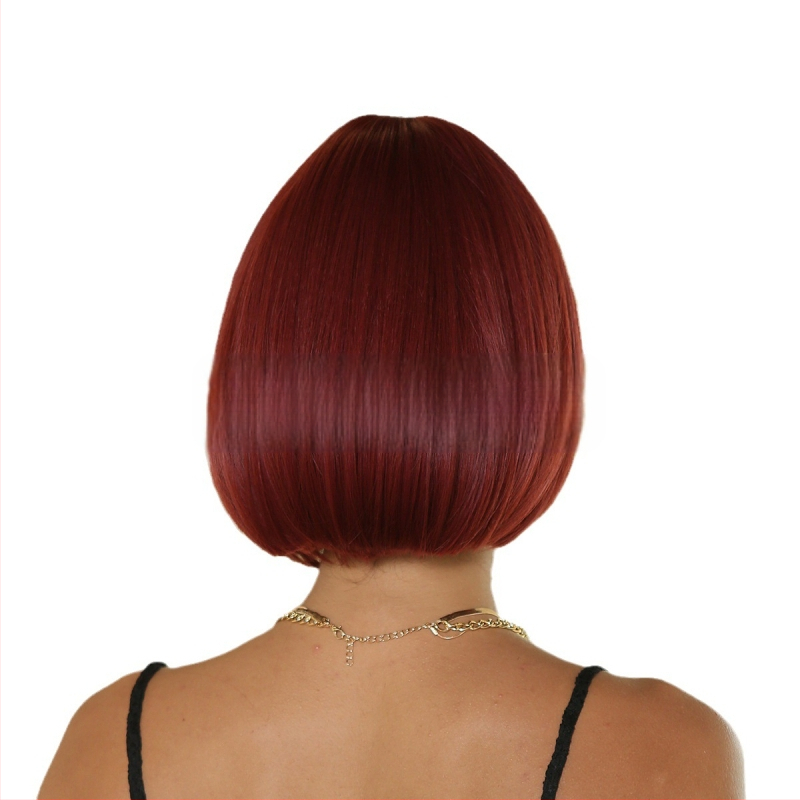 Перука с боб, ресни, високотемпературна нишка, без горещо боядисване, екзотичен стил