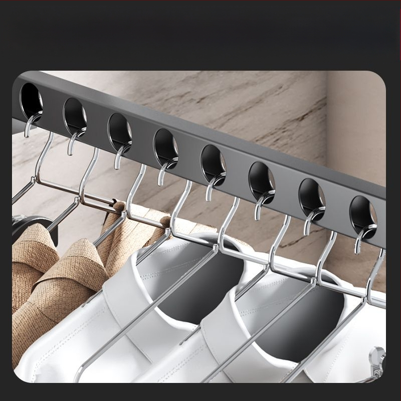 Nerūdijančio plieno drabužių pakabiklis – sulankstomas, fiksuotos džiovinimo stovas, vieno strypo tipo