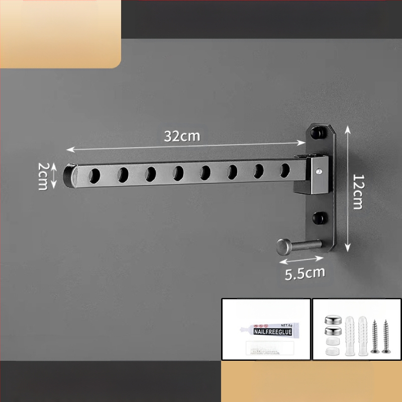 Nerūdijančio plieno drabužių pakabiklis – sulankstomas, fiksuotos džiovinimo stovas, vieno strypo tipo