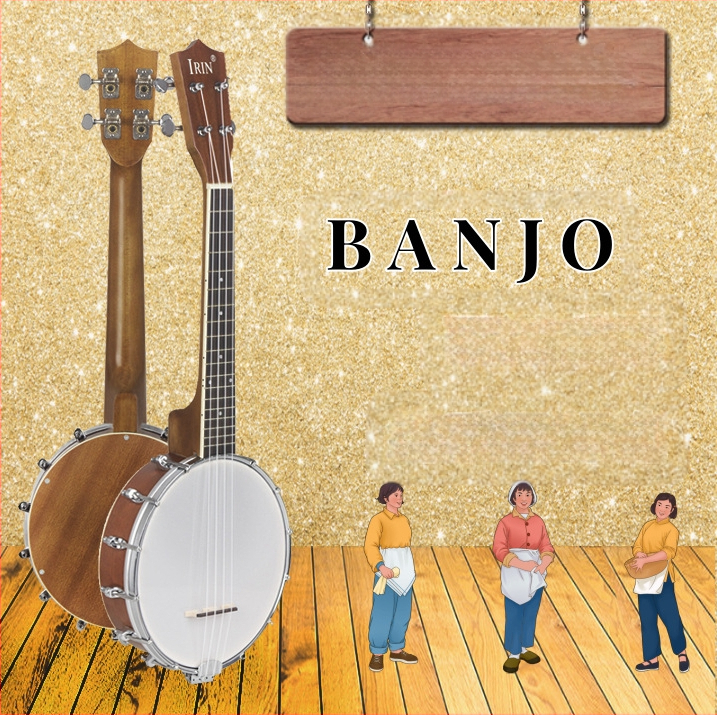 IRIN τετράχορδο μπαντζό, χειροποίητο BJ-605 για εξάσκηση