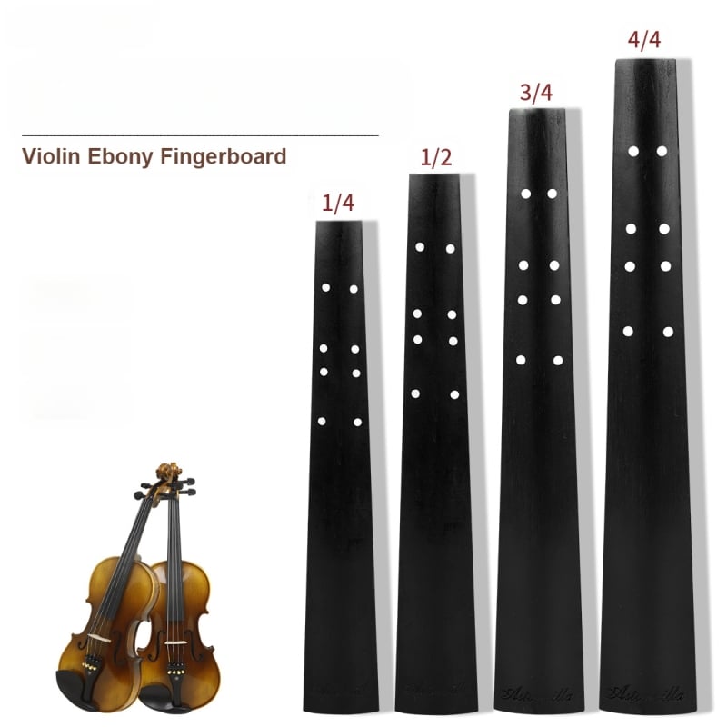 Fingerboard de vioară din abanos LN236, Aston Villa, accesorii pentru vioară, ambalaj bule