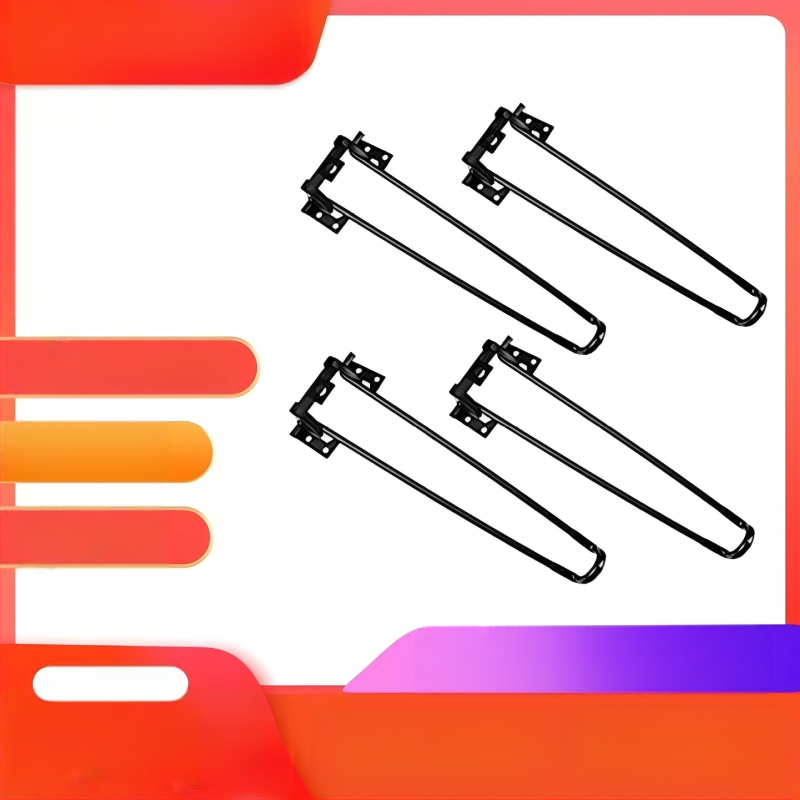 Összecsukható asztallábak, vasból, U-alakú leválasztható kivitel, testreszabható modell, alkalmas nappaliba, hálószobába és kültérre, modern minimalista stílus