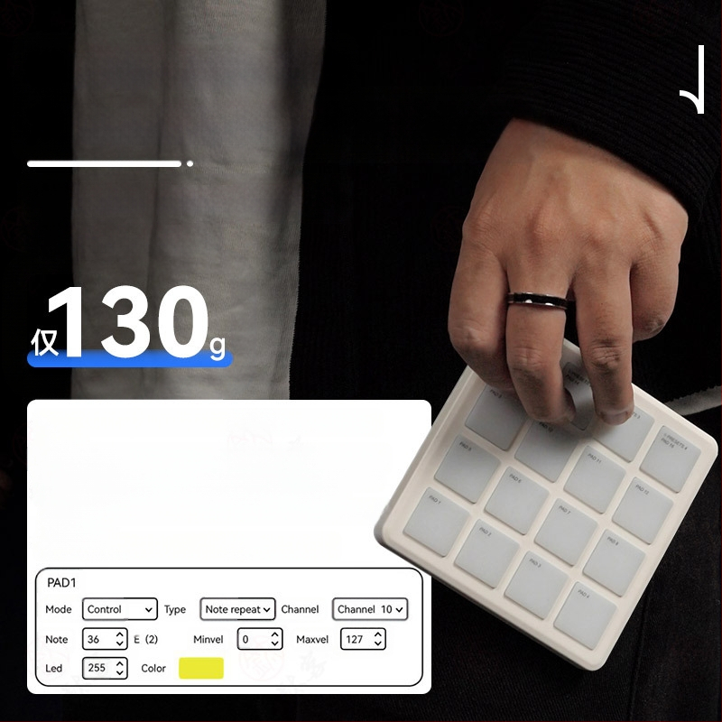 M-VAVE SMC PAD Pocket - Pad Mini MIDI Keyboard Controller, carcasă ABS