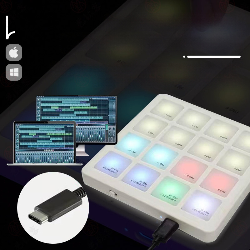 M-VAVE SMC PAD Pocket - Pad Mini MIDI Keyboard Controller, carcasă ABS