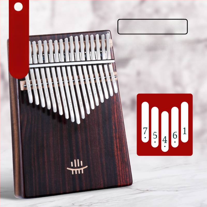 Калимба пръстова пиано – обновен модел Class B с кутия, 21 тона, преносима с дупка отдолу