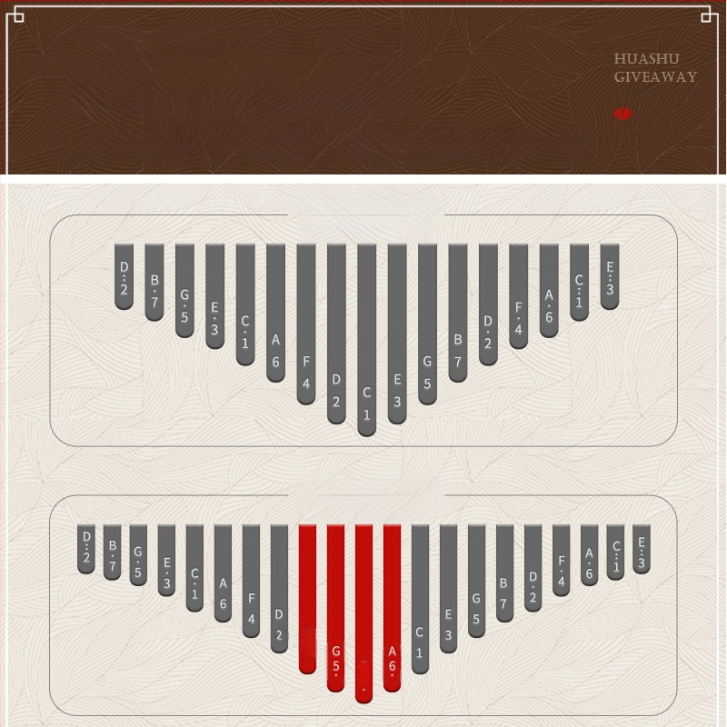 Kalimba Huashu – ακρυλική, 17 ήχοι, για παιδιά