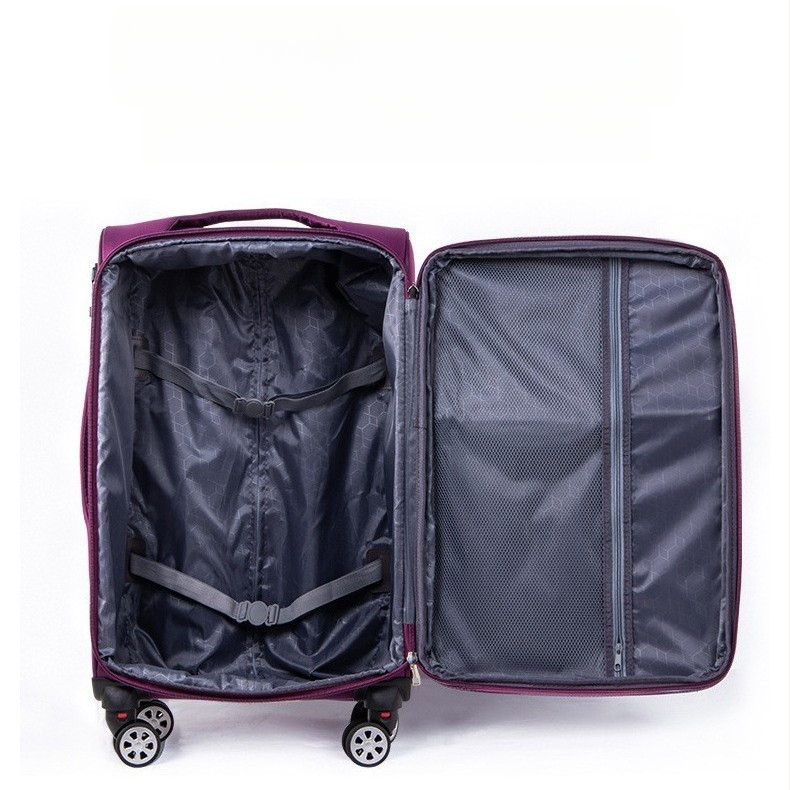 Valiză unisex din pânză Oxford, cu roți universale, deschidere cu fermoar, greutate 5,5 kg, încuietoare cu combinație standard