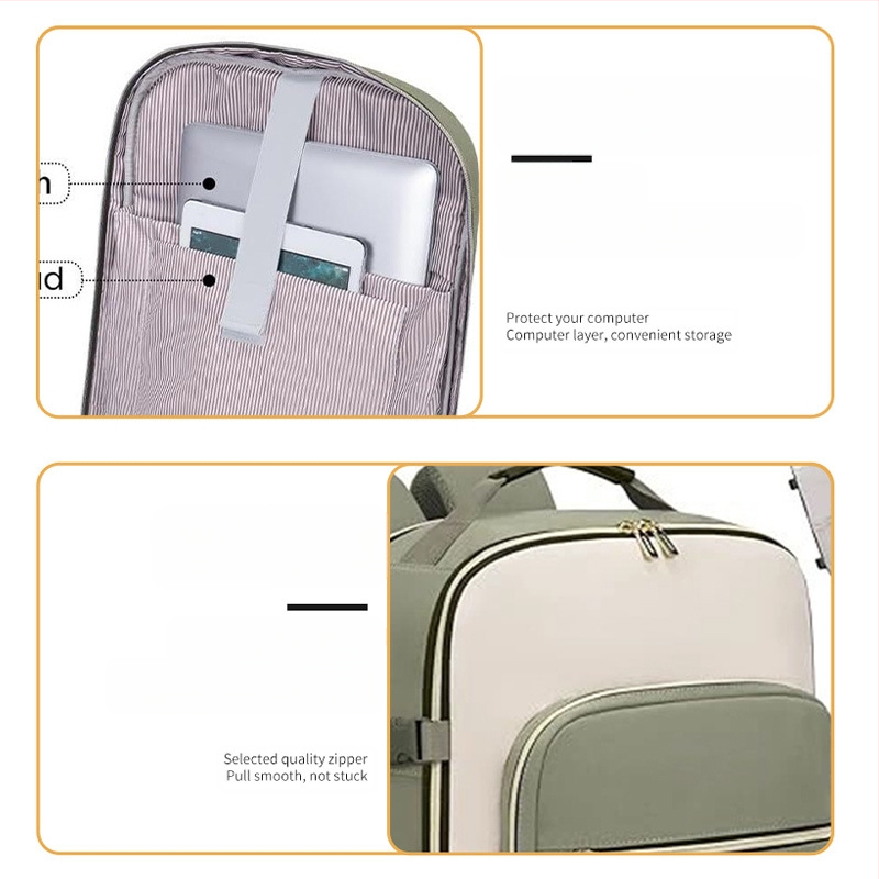 Раница за пътуване от Oxford плат, съвместима с 16-инчов лаптоп, капацитет 36–55 л, извити презрамки, за пътуване и отдих на открито