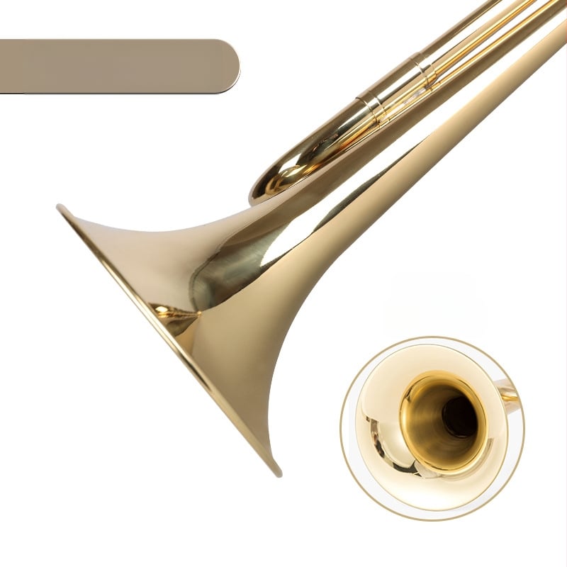 Тромпет в Bb, Haichuan Musical Instruments, Лаково златно покритие, Модел Lacquer Gold Youth No., Тегло около 260 g